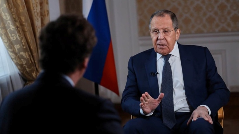 Ngoại trưởng Nga Sergey Lavrov trong một cuộc phỏng vấn. Ảnh: Bộ Ngoại giao Nga/ RT