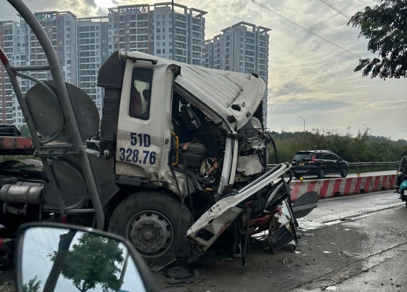 Hiện trường xảy ra vụ tai nạn. Ảnh: Báo Giao thông.