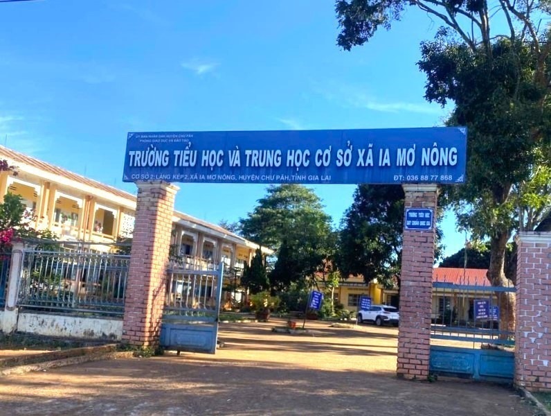Trường Tiểu học và THCS Ia Mơ Nông, nơi ông R.C.T. công tác. (Ảnh: VietnamNet)
