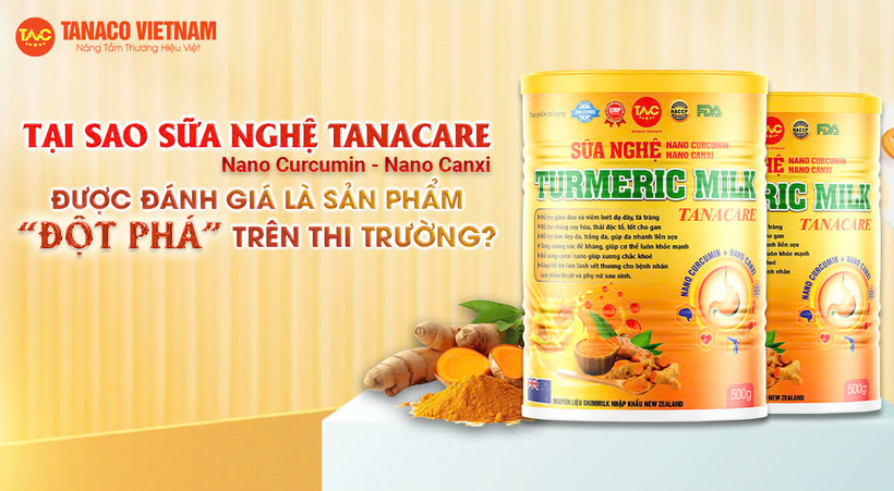 Sữa nghệ Turmeric Milk Tanacare – nano curcumin, nano canxi