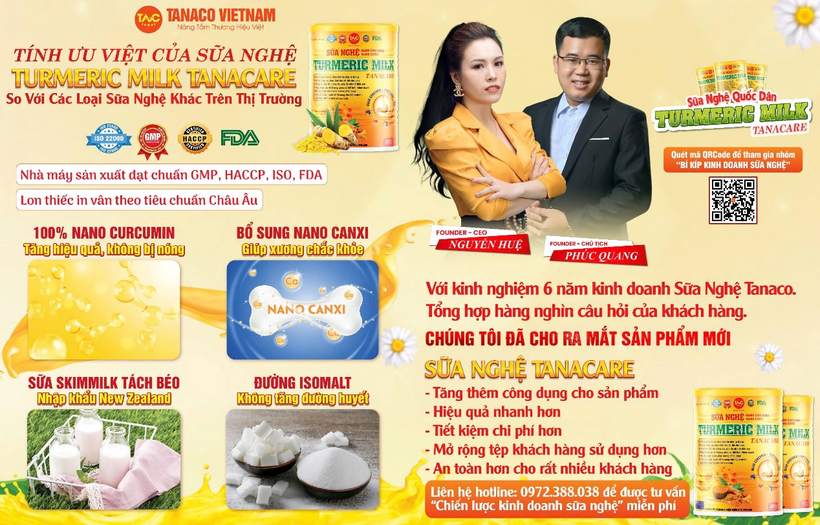 Sự ưu việt của thành phần sữa nghệ Turmeric Milk Tanacare