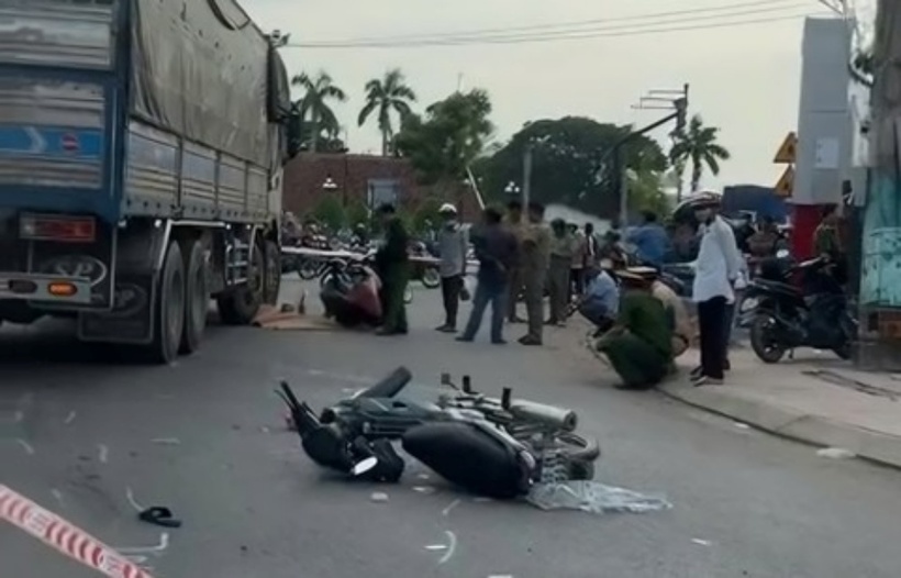Hiện trường xảy ra vụ tai nạn. Ảnh: Báo Công an TP.HCM.
