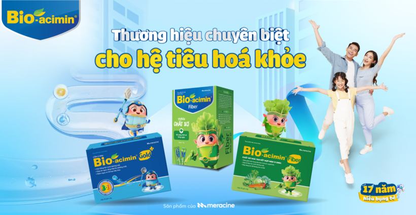 Chăm sóc sức khỏe hệ tiêu hóa cùng Bio-acimin