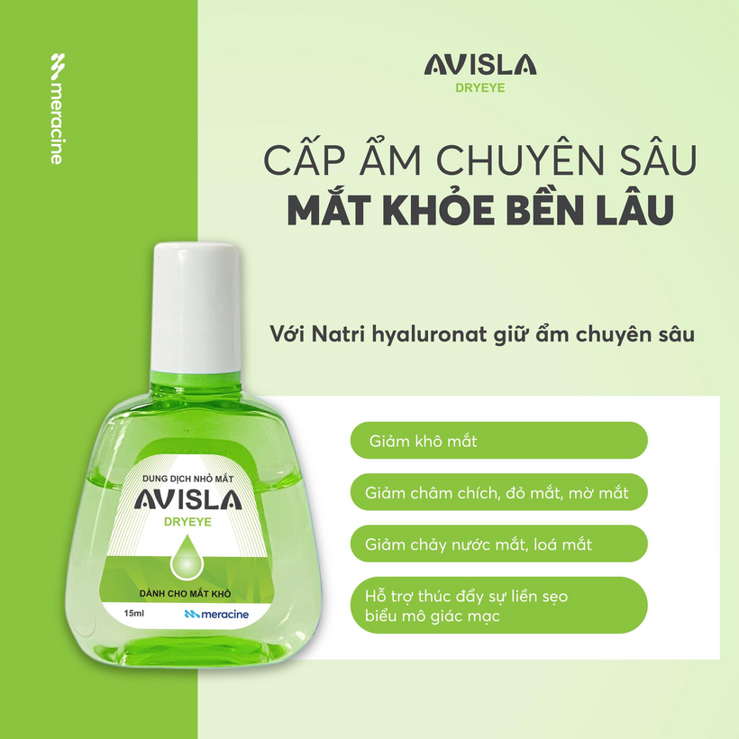 Avisla Dryeye giúp cải thiện tình trạng khô mắt