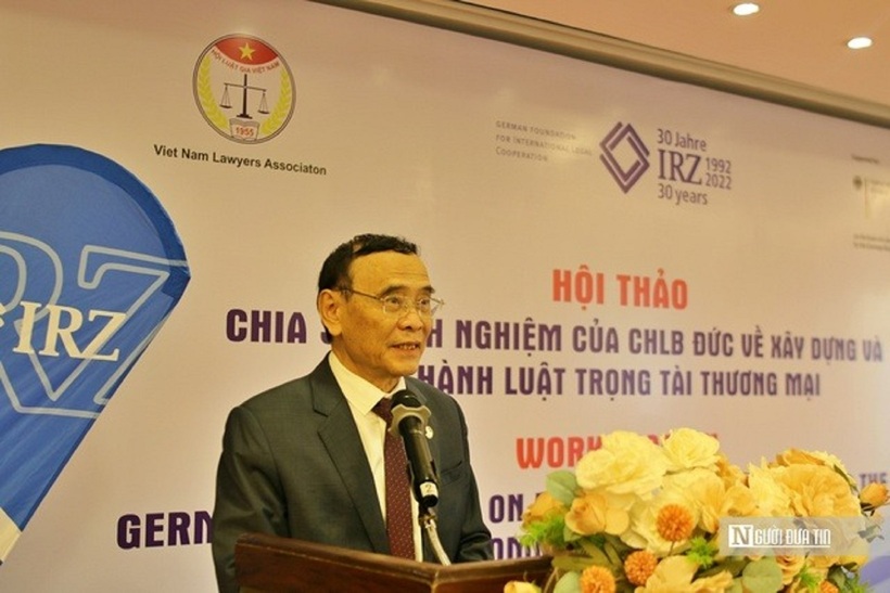 TS.Nguyễn Văn Quyền – Chủ tịch Hội Luật gia Việt Nam phát biểu khai mạc.