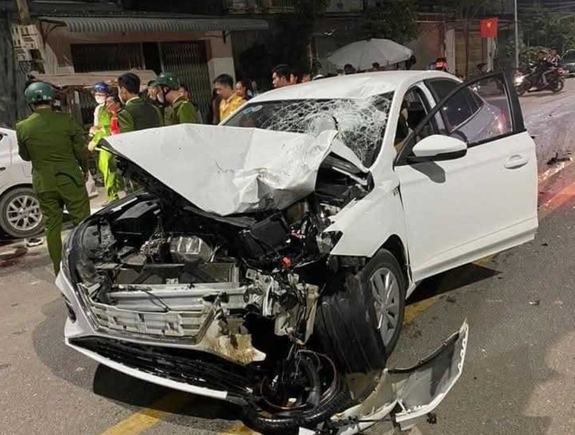 Hiện trường xảy ra vụ tai nạn. Ảnh: Báo Giao thông.