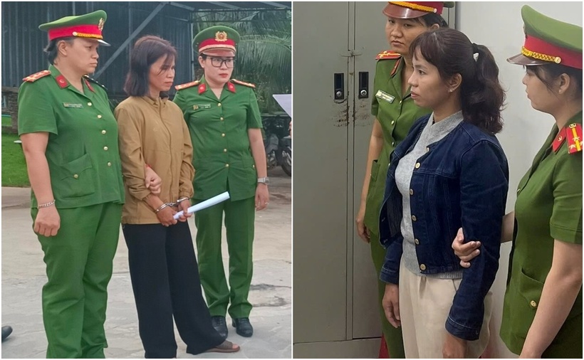 Bị can Nguyễn Thị Hoài Diễm và Nguyễn Thị Ngọc Lan. (Ảnh: VnExpress)