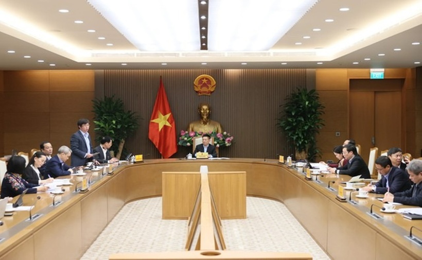Phó Thủ tướng Hồ Đức Phớc làm việc với hai Bộ Thông tin và Truyền thông, Khoa học và Công nghệ về sắp xếp, tinh gọn bộ máy (Ảnh: VGP).