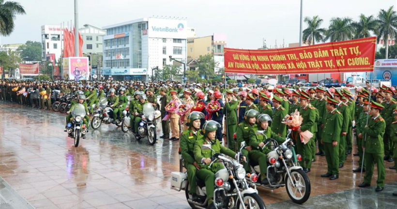 Bộ Công an phát động cao điểm tấn công, trấn áp tội phạm, bảo đảm an ninh, trật tự Tết Nguyên đán Ất Tỵ 2025. (Ảnh: Bộ Công an)