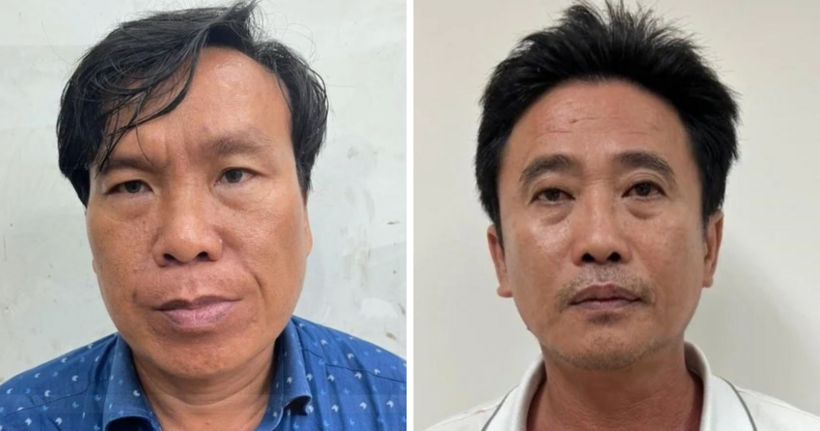 Bị can Phùng Mỹ Luông (Giám đốc Công ty Mỹ Luông) và Bị can Phạm Quốc Văn (Giám đốc Công ty Anh Văn). (Ảnh: Bộ Công an)
