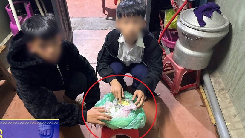 Nhóm học sinh mua tiền chất trên mạng Tiktok để chế tạo pháo nổ. (Ảnh: CAQN)