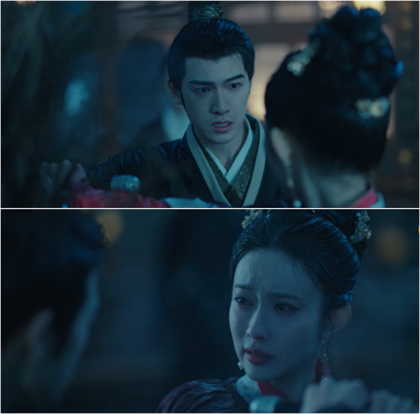 Đậu Chiêu nắm chặt con dao, hứa sẽ ở bên Tống Mặc dù con đường sau này khó khăn và khổ cực ra sao.