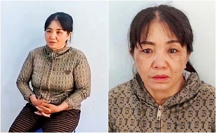 Bà Phượng tại cơ quan điều tra. (Ảnh: Công an)