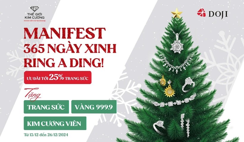 Chọn trang sức dự tiệc cuối năm cùng DOJI và Thế Giới Kim Cương - 3