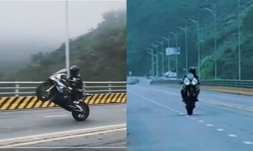 Hành vi vi phạm của đối tượng Vàng Seo C. (Ảnh cắt từ clip)