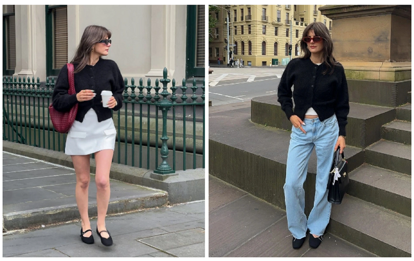 Cardigan có thể dễ dàng mặc hoặc cởi ra khi cần thiết, mang lại cảm giác thoải mái cho người mặc.