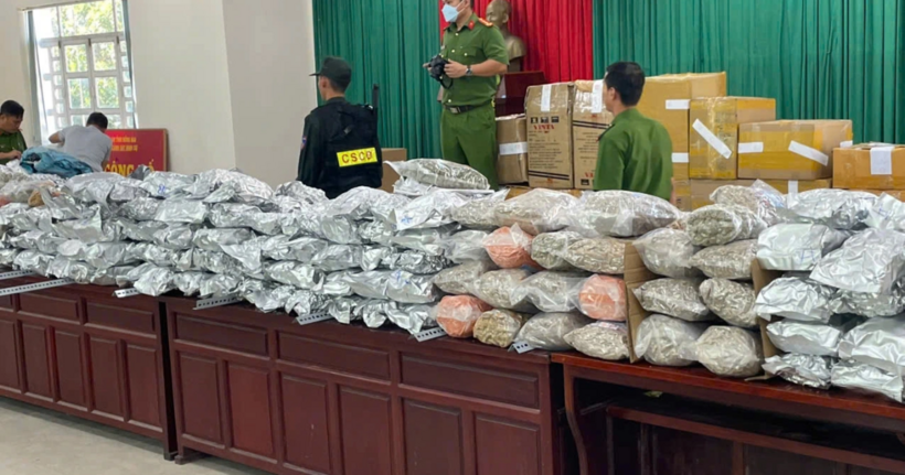 Số cần sa ban chuyên án thu giữ (Ảnh: Cục C04).