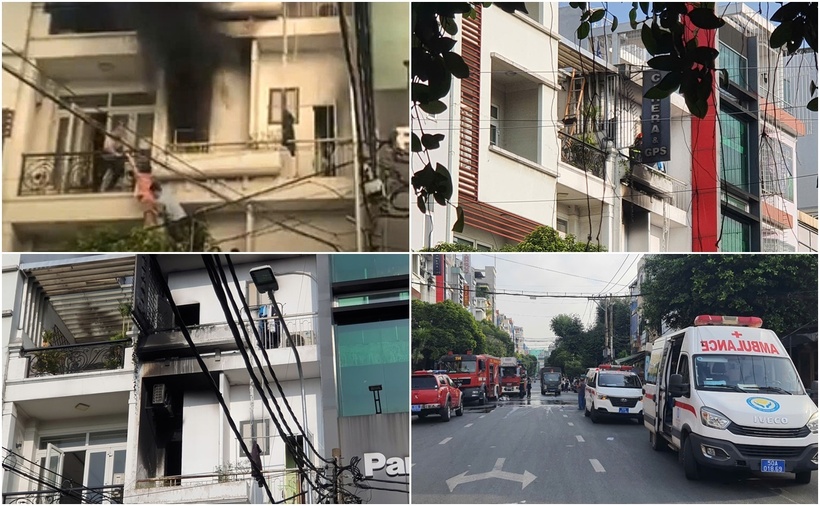 Hiện trường ngôi nhà bị cháy. (Ảnh: Dân trí, VietnamNet)