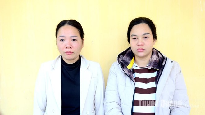 Hai đối tượng bị khởi tố, bắt giam về hành vi mua bán trẻ sơ sinh. Ảnh: Lao Động