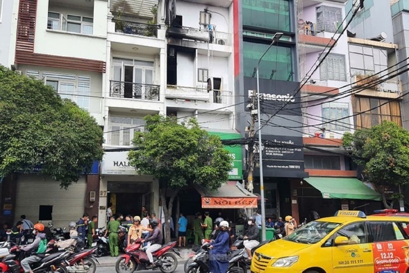 Hiện trường vụ cháy nhà. Ảnh:Tiền Phong