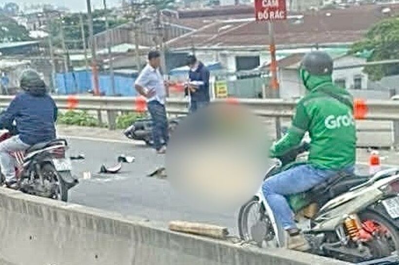 Hiện trường xảy ra vụ tai nạn. Ảnh: Báo Người lao động.