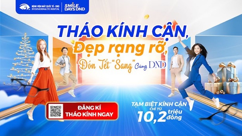 Ngày hội Smile Days DND 2025 ưu đãi phẫu thuật tật khúc xạ lên tới 40% dịp cuối năm