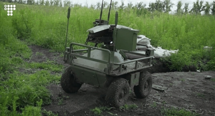 Hình ảnh một robot chiến đấu của Ukraine. Ảnh: Hromadske