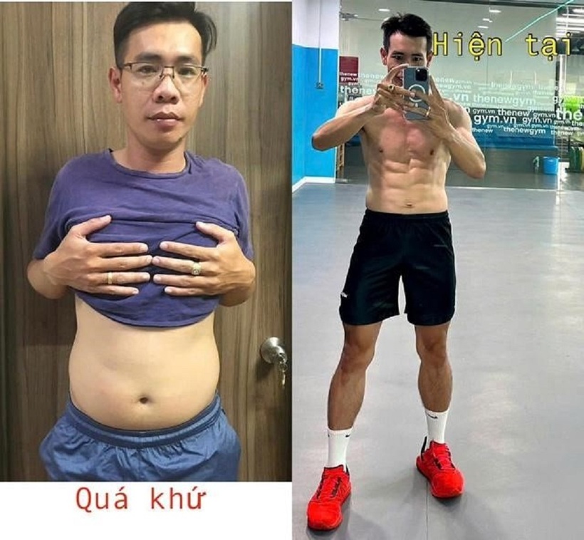 Anh Nguyễn Trung Kiên trước và sau khi thay đổi (thí sinh cung cấp)