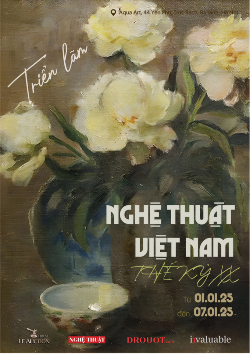 Tranh của họa sĩ Lê Phổ có mặt trong phiên triển lãm diễn ra từ 1/1/2025.