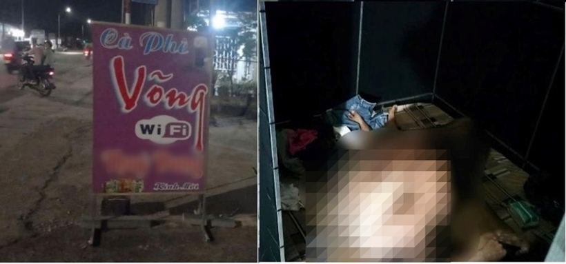 Bắt quả tang đối tượng hành vi kích dục tại quán cà phê võng T.D. Ảnh: Trang thông tin điện tử Công an tỉnh Đồng Nai