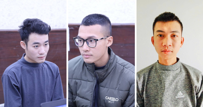 Một số đối tượng trong đường dây. (Ảnh: Công an Lào Cai)