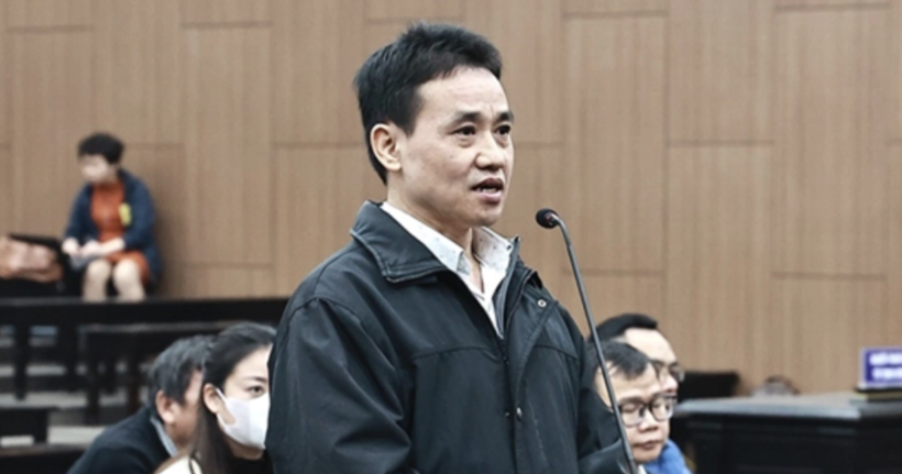 Bị cáo Trần Tùng tại phiên tòa.