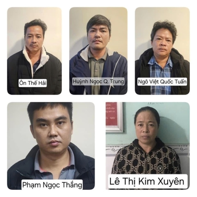 Các bị can bị khởi tố trong vụ án xảy ra tại An Giang và Long An. Ảnh: Tiền Phong