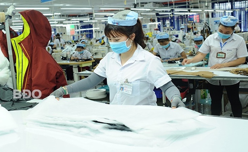 Người lao động tại Công ty CP Đầu tư An Phát (thị xã Hoài Nhơn). (Ảnh: Báo Bình Định)