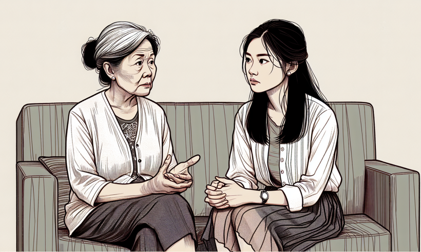 Người mẹ chồng luôn bên cạnh, động viên cổ vũ. Ảnh minh họa