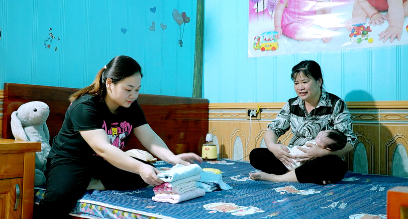 Thời gian ở cữ cũng một tay mẹ chồng lo cho chị Phương Anh