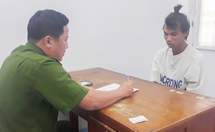 Ngô Nguyễn Đông Hồ Giang tại cơ quan Công an. (Ảnh: CAND)