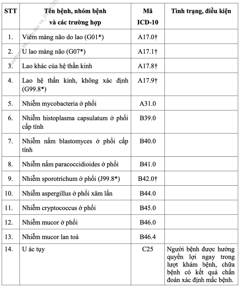 Danh mục 62 bệnh hiếm, bệnh hiểm nghèo không cần giấy chuyển viện - 1
