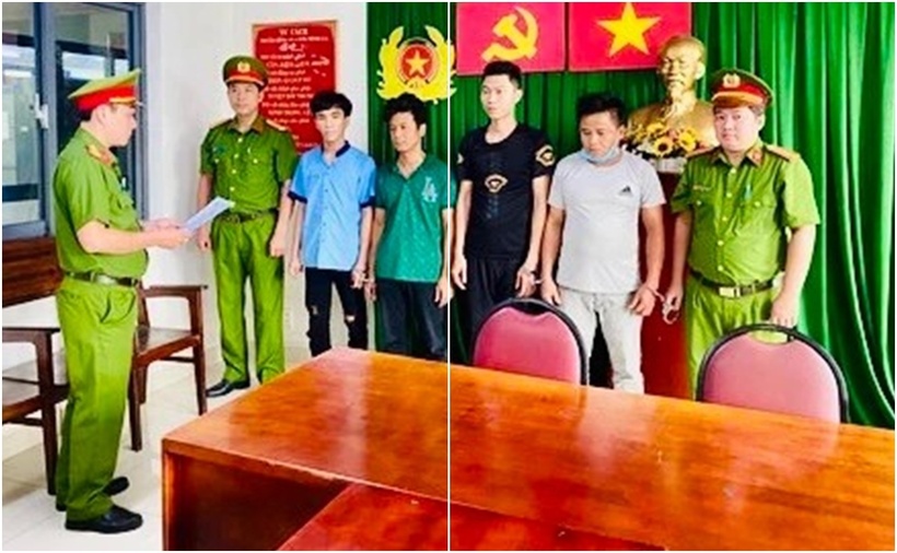 Công an quận 3 bắt khẩn cấp 4 người liên quan ma túy. (Ảnh: Công an)