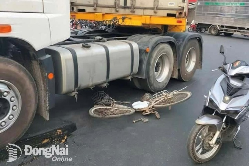 Hiện trường xảy ra vụ tai nạn. Ảnh: Báo Đồng Nai.