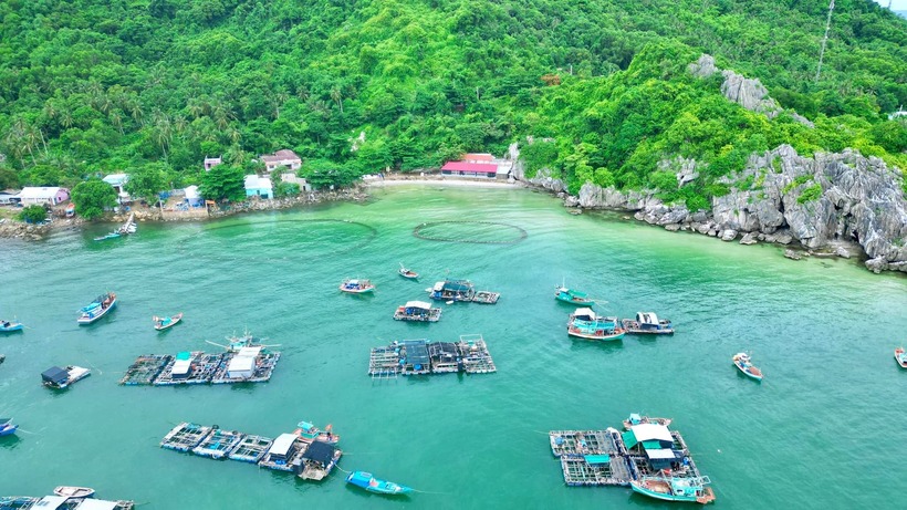 Hòn Nghệ vẫn giữ được nét hoang sơ vốn có với những bãi biển trong xanh, những rặng dừa xanh mát và những làng chài yên bình. Ảnh minh họa