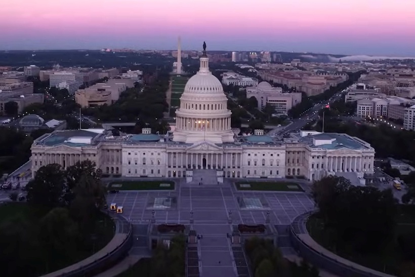 Điện Capitol nhìn từ trên cao. Ảnh: Architect of the Capitol/Youtube