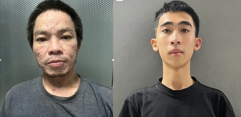 Trần Minh Hải, 37 tuổi, biệt danh Hải “mặt rỗ” (bên trái) và Nguyễn Hồng Phúc (19 tuổi). Ảnh: Báo Thanh niên.