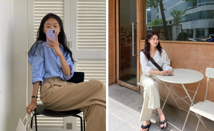 Tránh những kiểu áo ôm sát cơ thể, thay vào đó hãy chọn áo phông oversize, áo sơ mi dáng rộng hoặc áo blouse kiểu cách. Ảnh minh họa