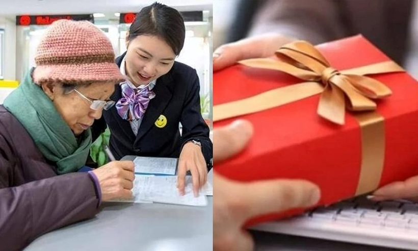 Ngân hàng tường tặng quà cho khách hàng khi gửi tiền