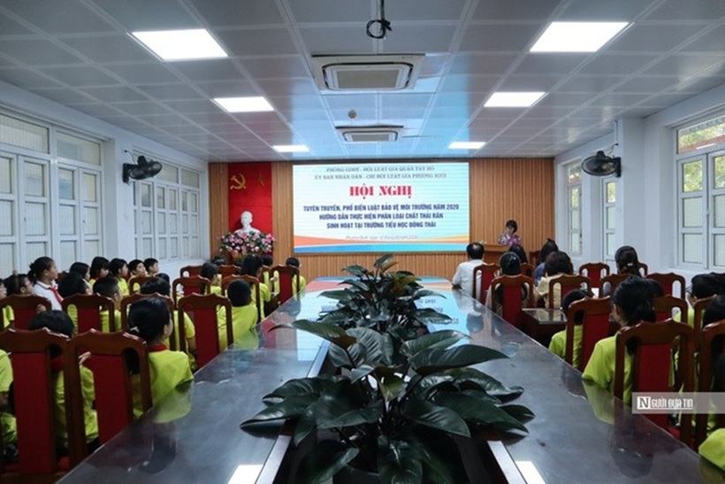 Các Hội nghị tuyên truyền đã thu hút giáo viên, học sinh lắng nghe, tìm hiểu về Luật BVMT 2020