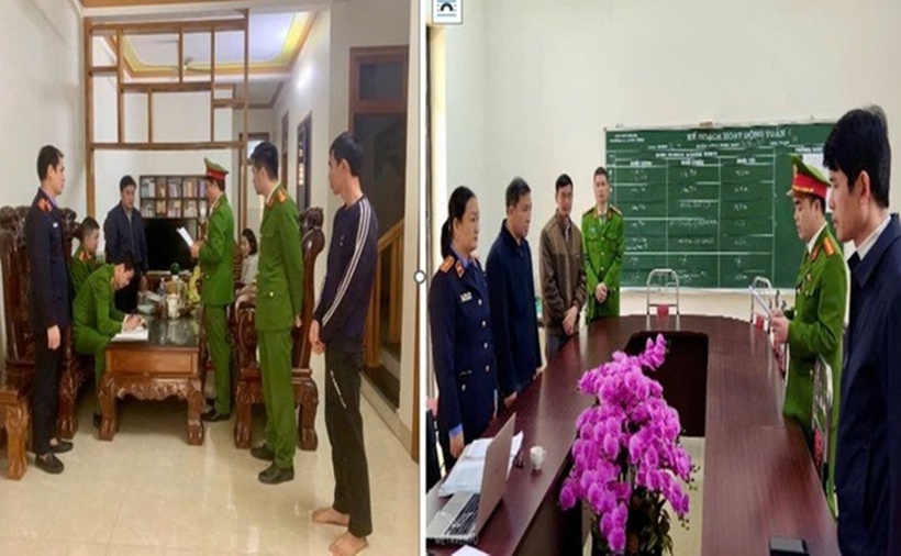 Cơ quan tố tụng đang thi hành các lệnh khởi tố, bắt tạm giam các bị can để điều tra. (Ảnh: Công an Thanh Hóa)