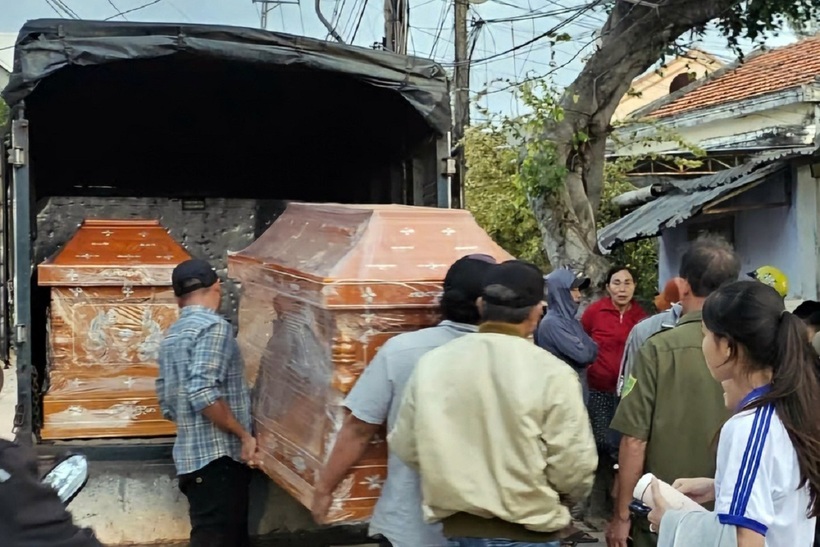 Gia đình tổ chức hậu sự cho nạn nhân. Ảnh: Dân Trí