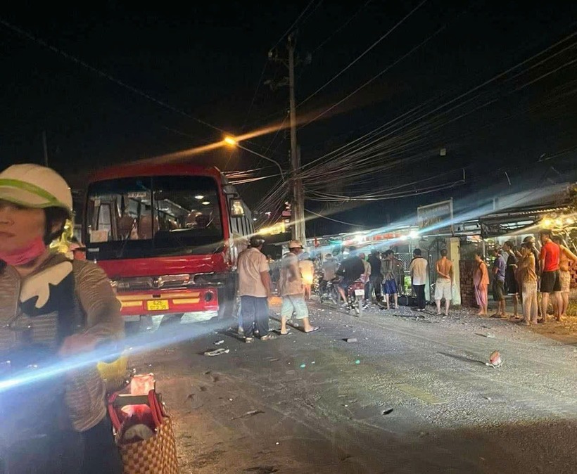 Hiện trường xảy ra vụ tai nạn. Ảnh: Báo Công an TP.HCM.