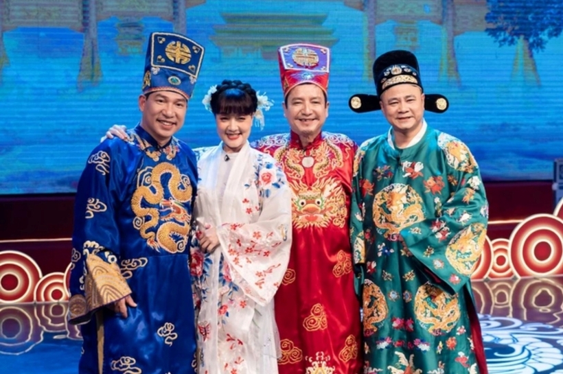 NSND Tự Long, nghệ sĩ Vân Dung, NSƯT Quang Thắng, NSƯT Chí Trung là những gương mặt quen thuộc trong chương trình Táo Quân. Ảnh: Báo Giao Thông